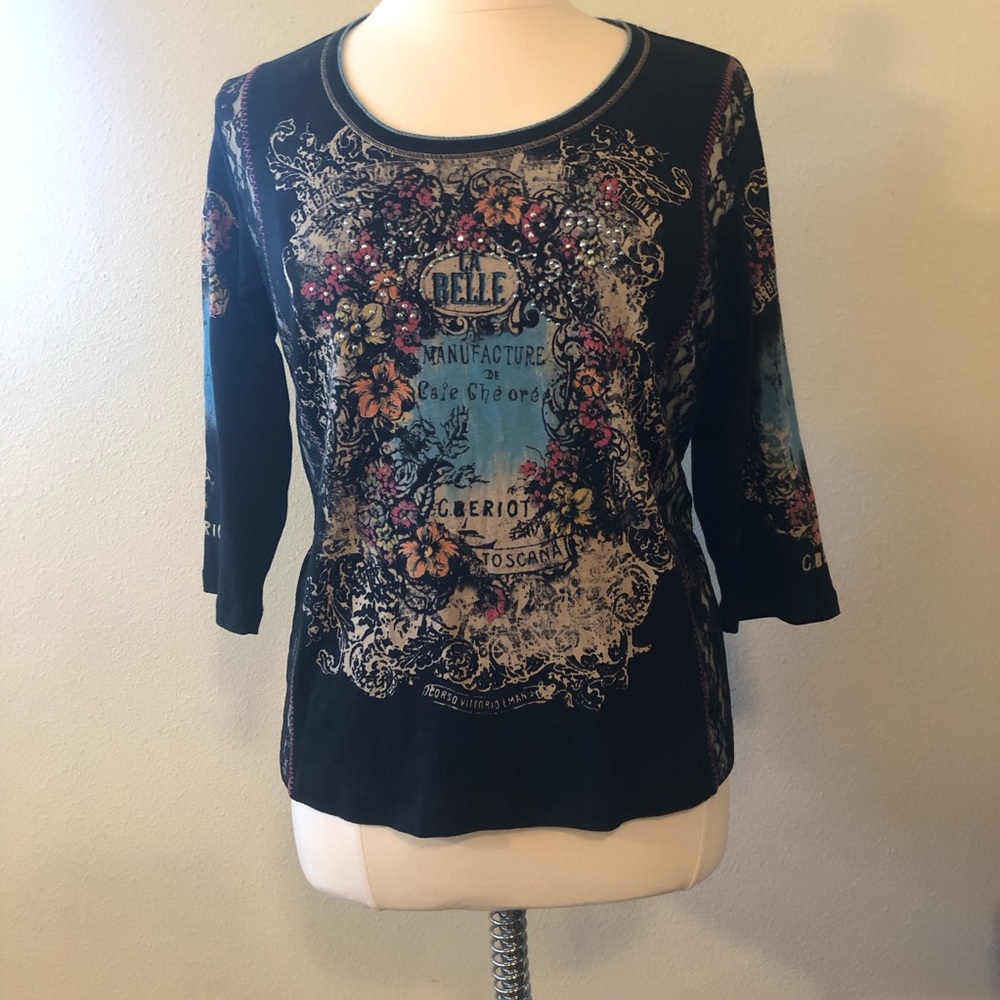 Black Embellished T-shirt